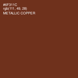 #6F311C - Metallic Copper Color Image